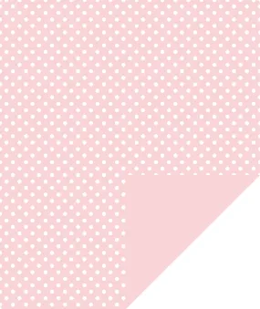 Baby Pink Polka Dot Wrapping Paper with Pink Color on Reverse