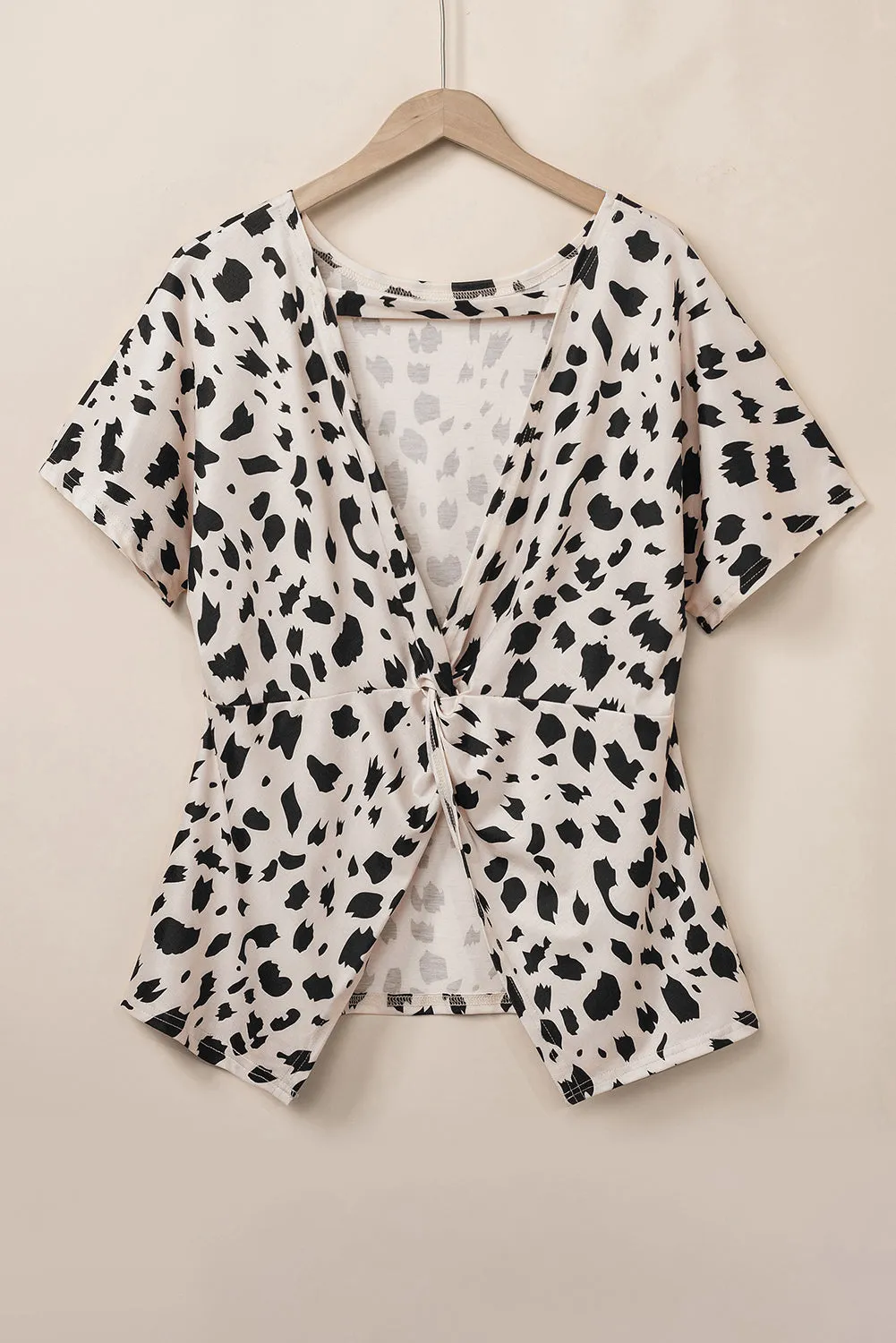 Batwing Twist Cutout Back T-Shirt