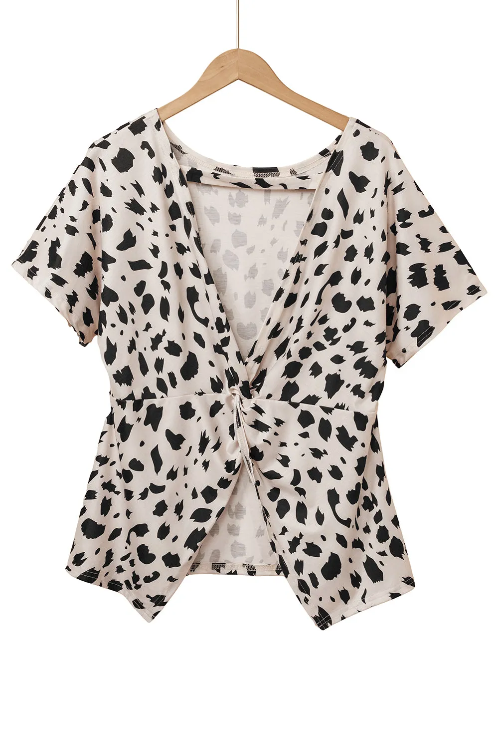 Batwing Twist Cutout Back T-Shirt