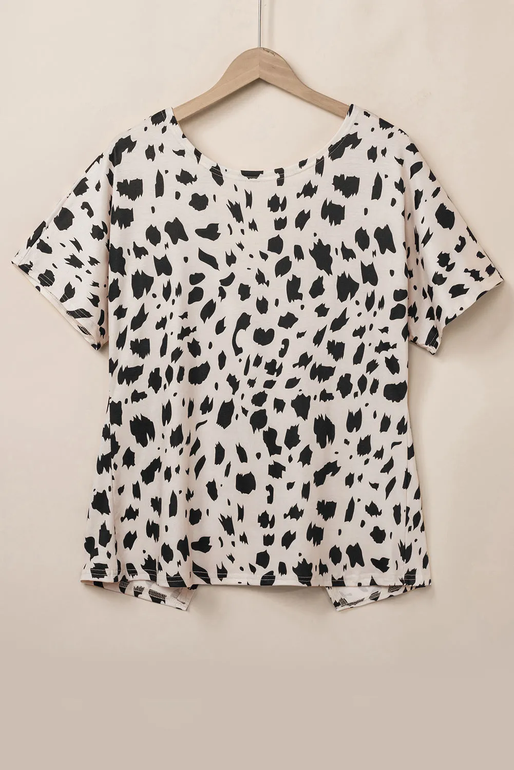 Batwing Twist Cutout Back T-Shirt
