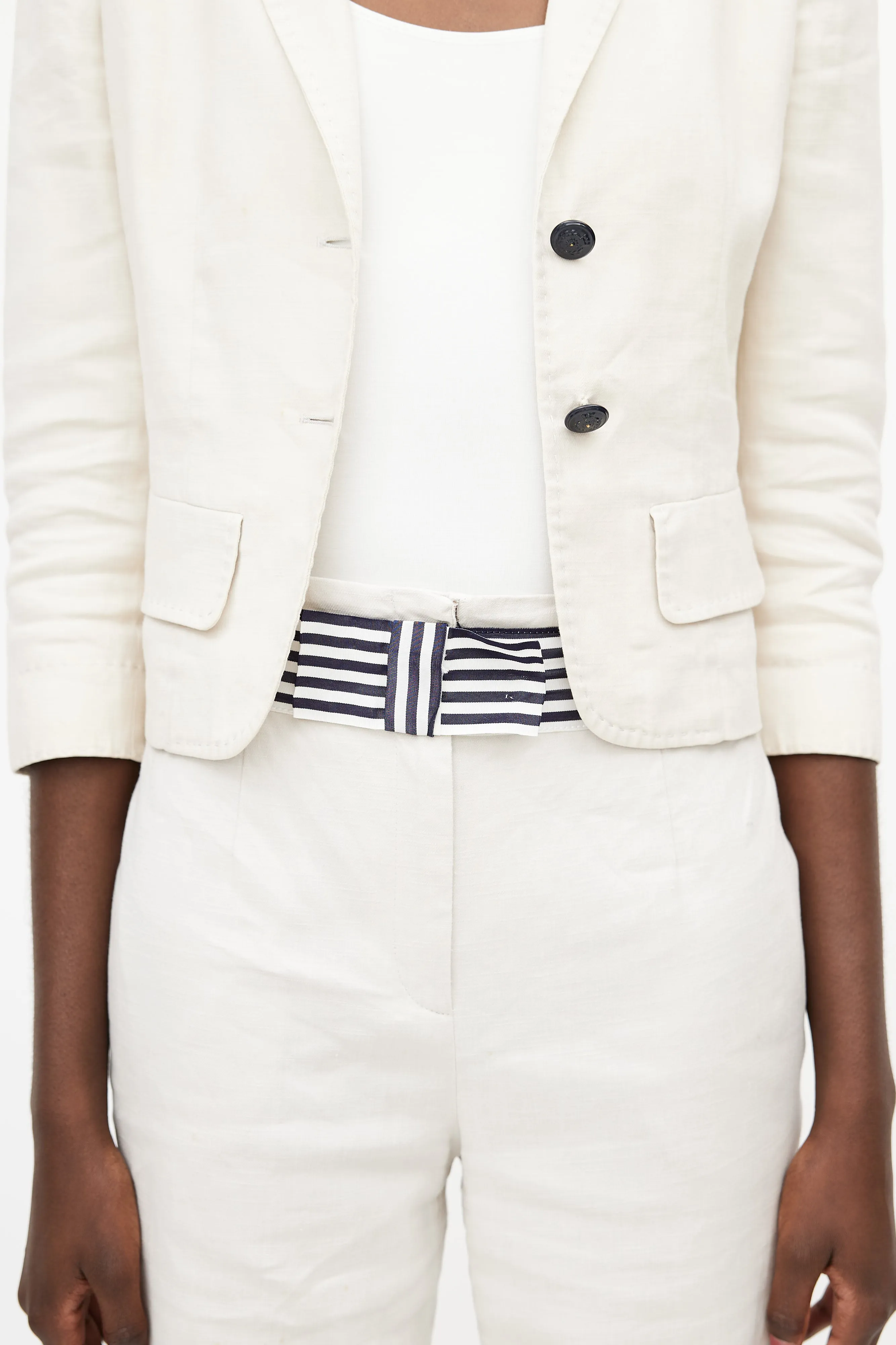 Beige Linen Pant Suit