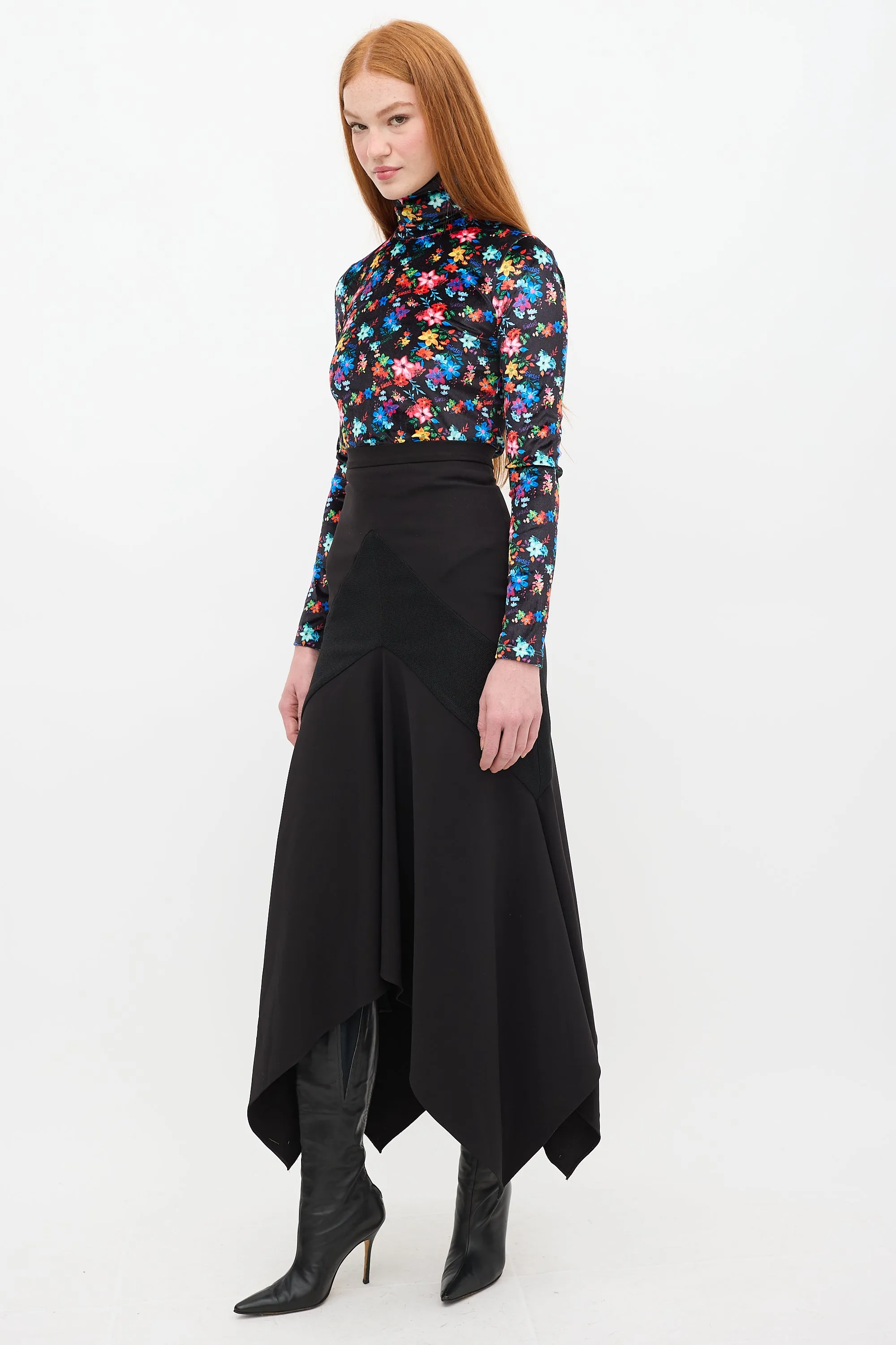 Black Two Tone Mermaid Skirt