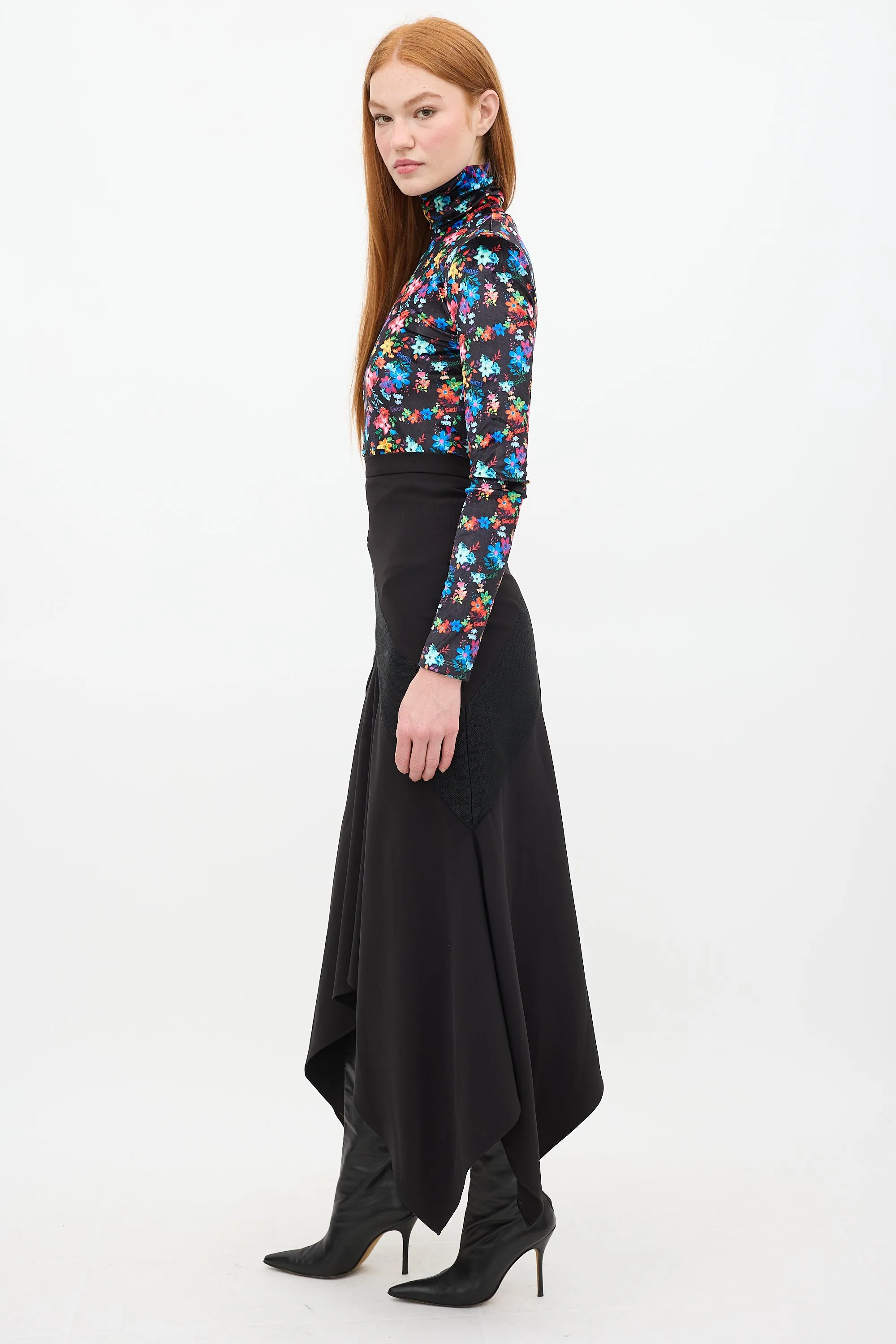 Black Two Tone Mermaid Skirt