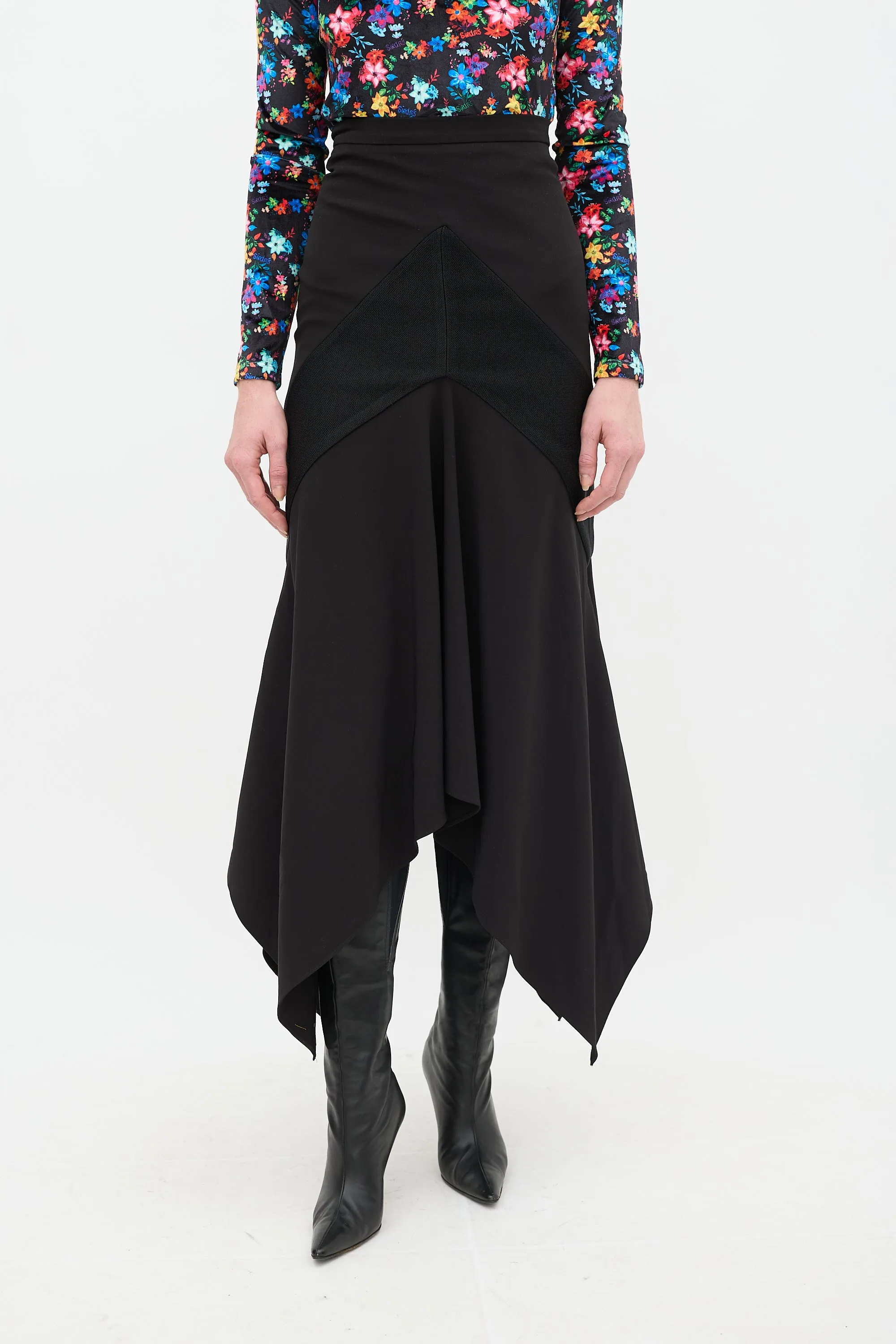 Black Two Tone Mermaid Skirt