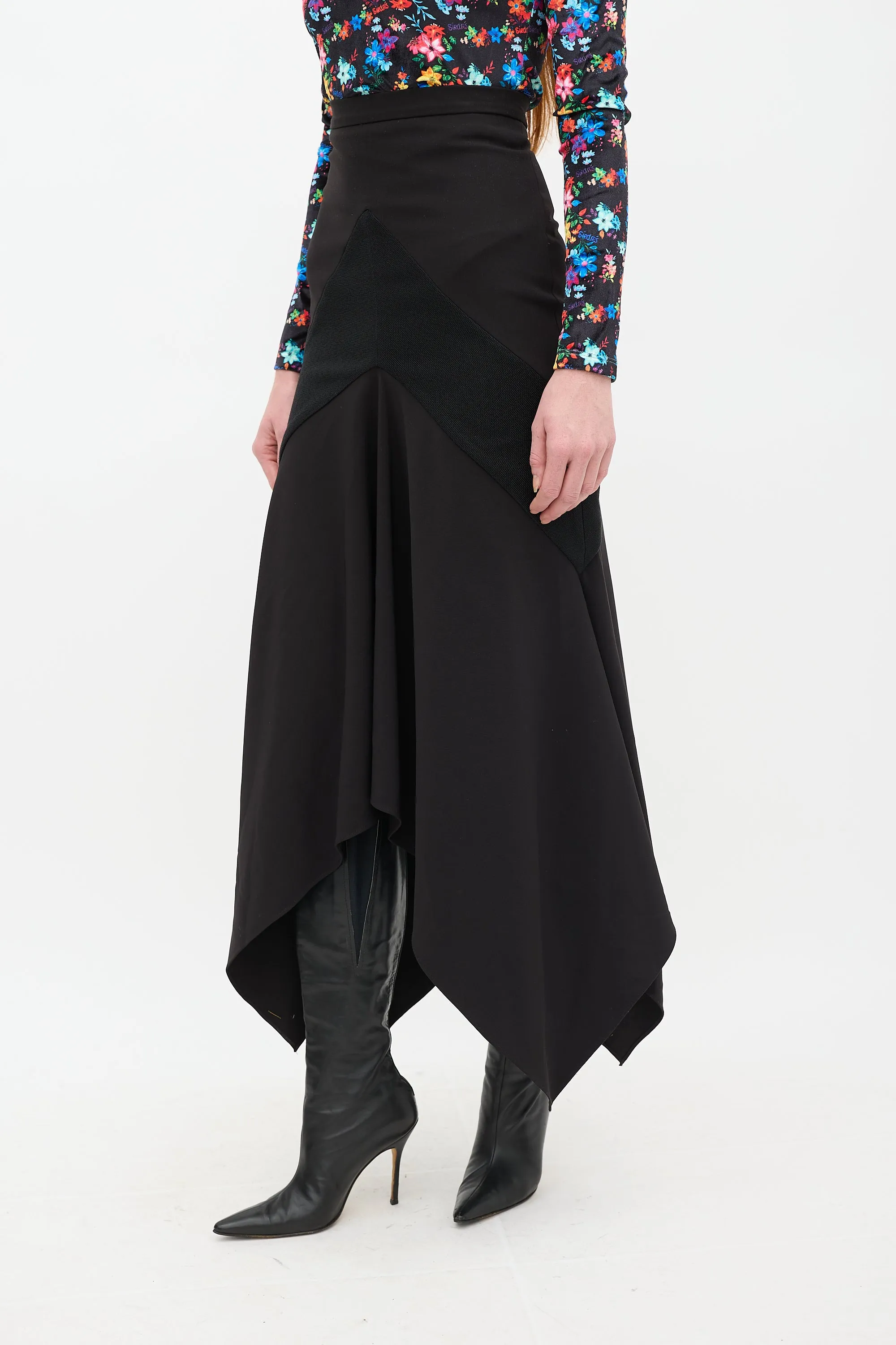Black Two Tone Mermaid Skirt