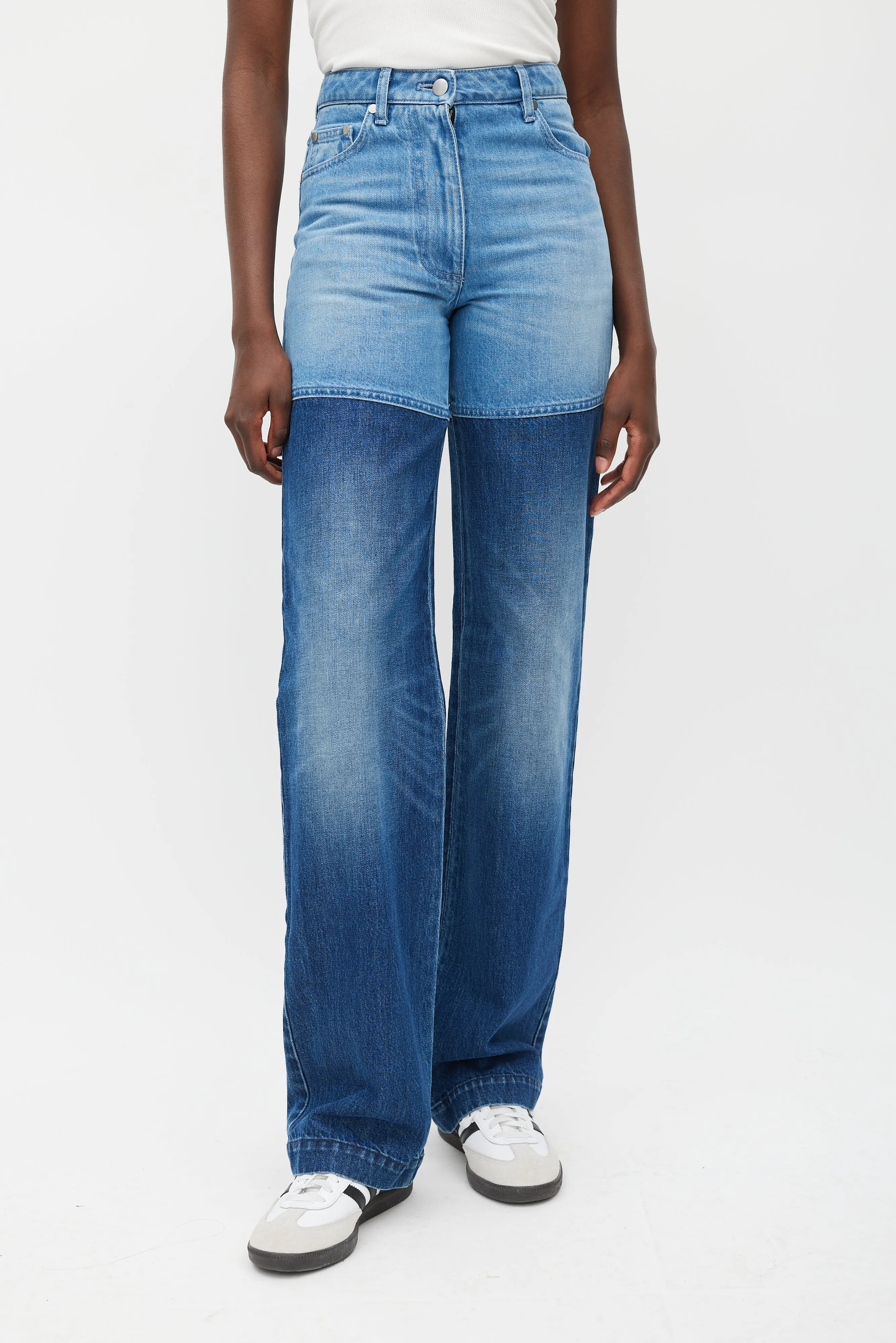 Blue Two Tone Combo Jeans