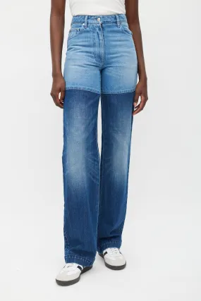 Blue Two Tone Combo Jeans