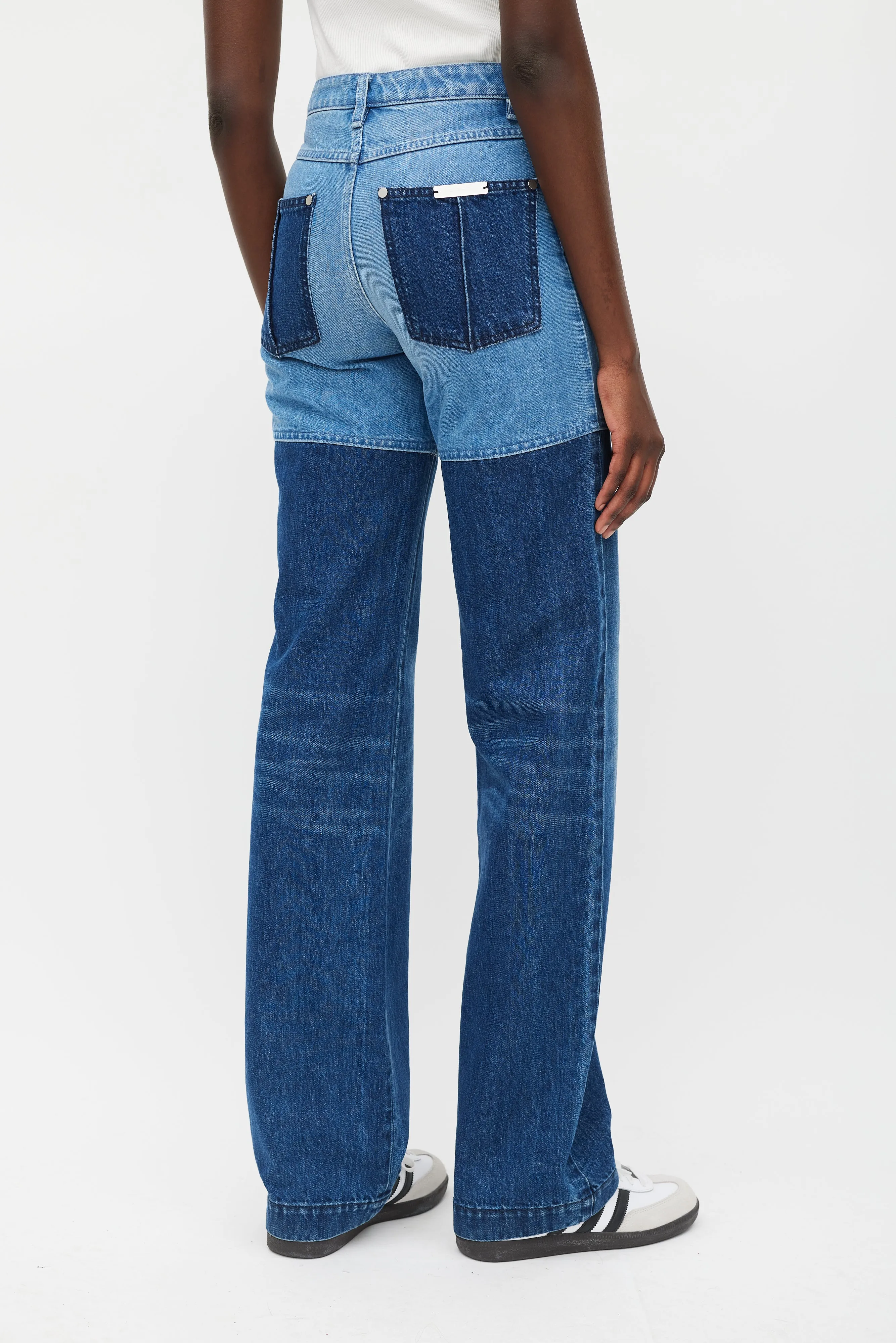 Blue Two Tone Combo Jeans