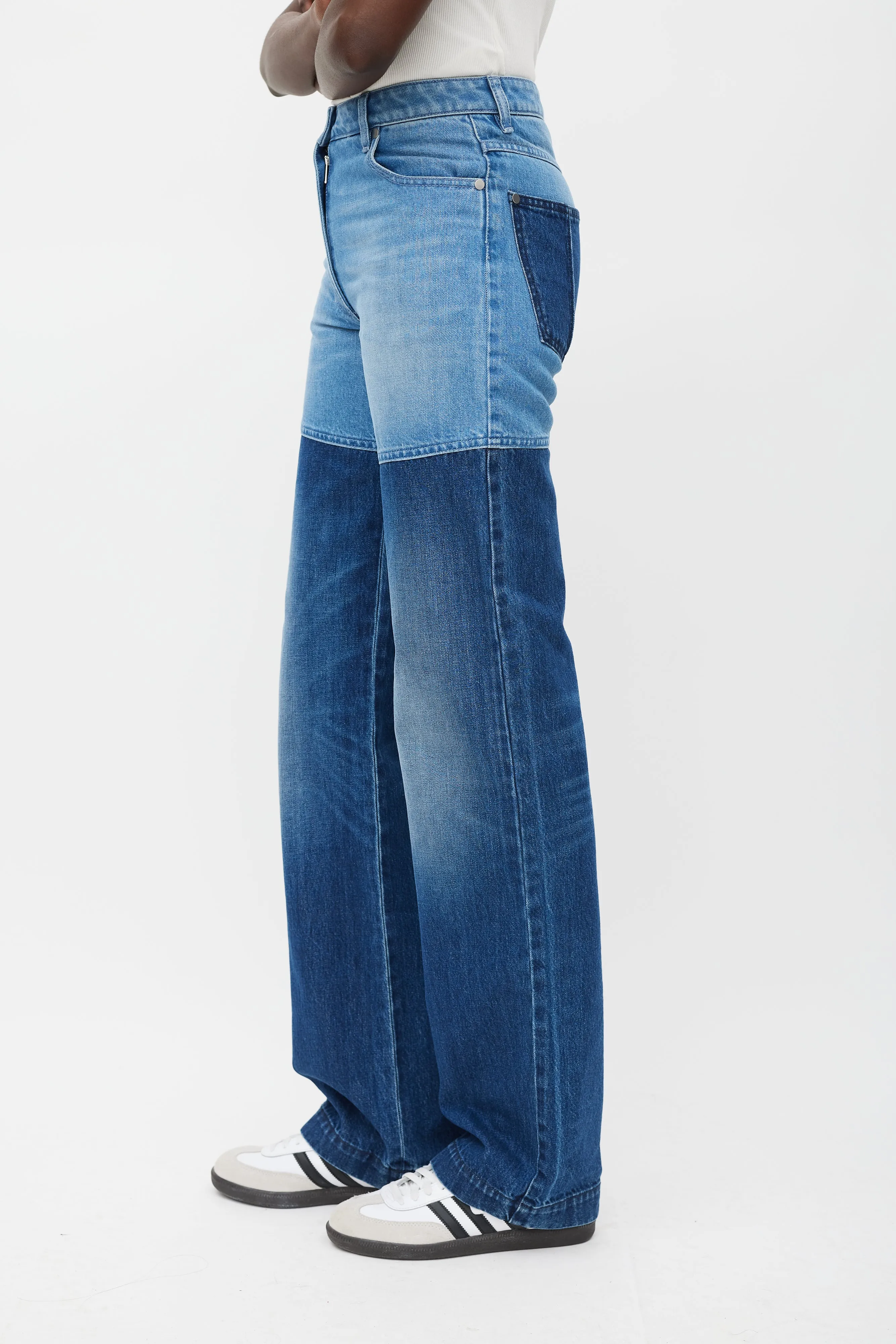 Blue Two Tone Combo Jeans