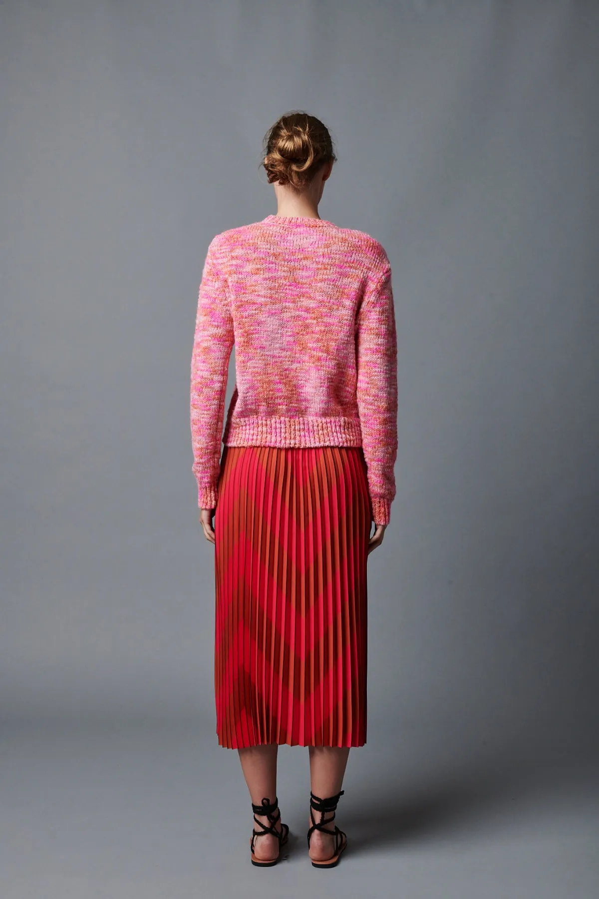 Chevron Pleated Skirt