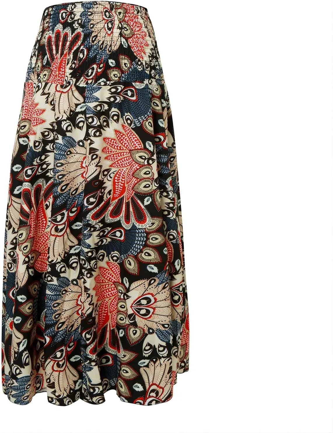 Cute Skirts for Women Trendy High Elastic Waist Paisley Print Loose Pleated Long Flowy Maxi Skirts Ladies Boha Dress
