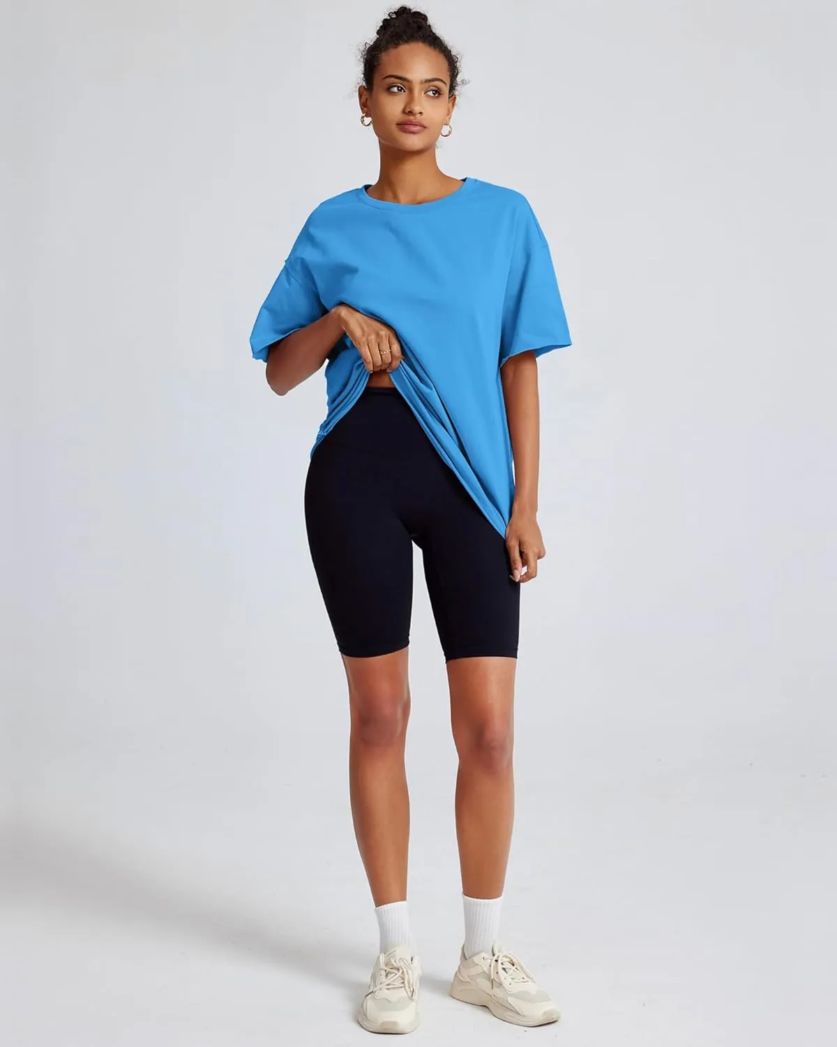 Gacaky Summer Tops Womens Solid T Shirts for Women Casual Loose Oversized Butterfly Embroidered Y2K 2025 Shirts Basic Tee