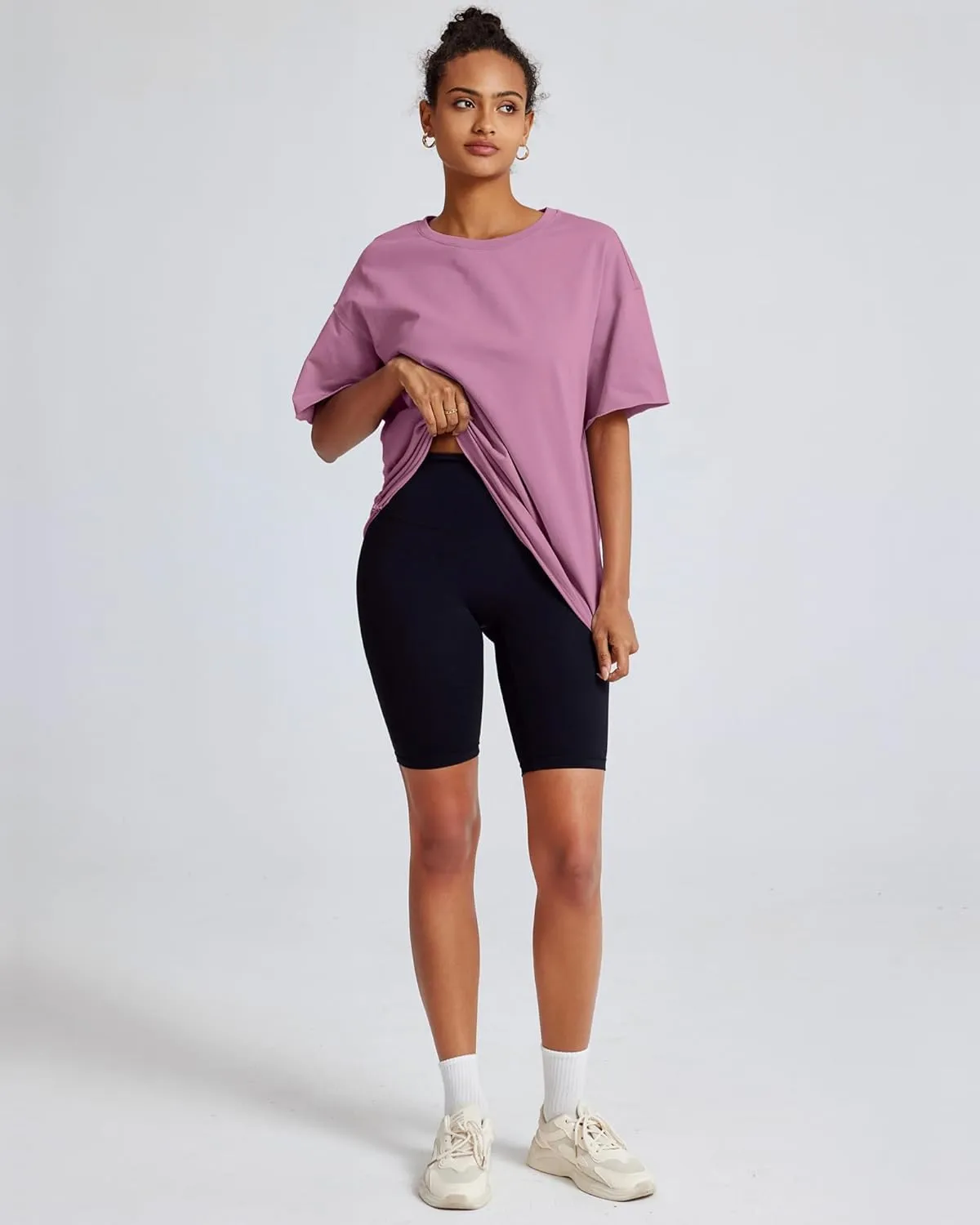 Gacaky Summer Tops Womens Solid T Shirts for Women Casual Loose Oversized Butterfly Embroidered Y2K 2025 Shirts Basic Tee