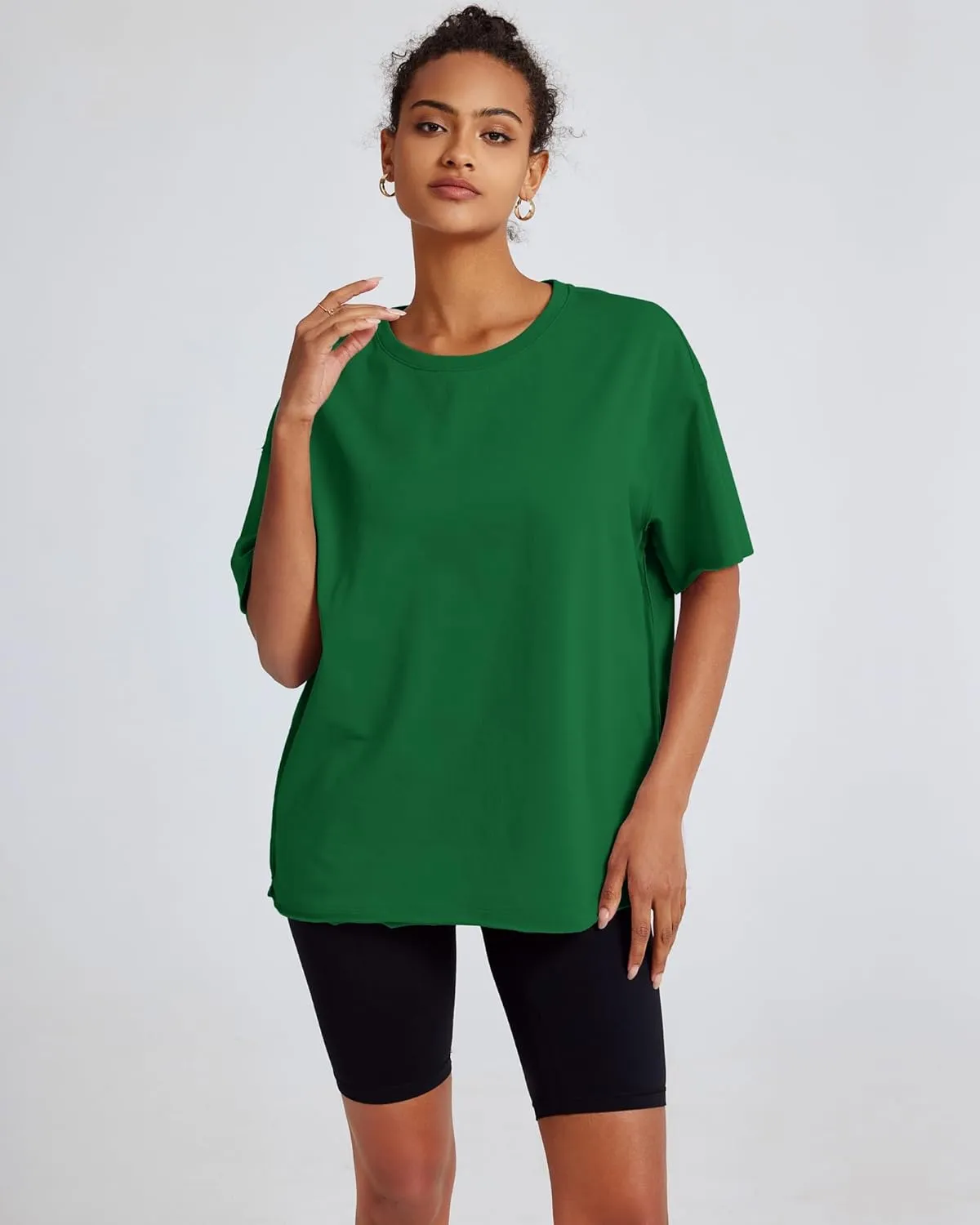 Gacaky Summer Tops Womens Solid T Shirts for Women Casual Loose Oversized Butterfly Embroidered Y2K 2025 Shirts Basic Tee