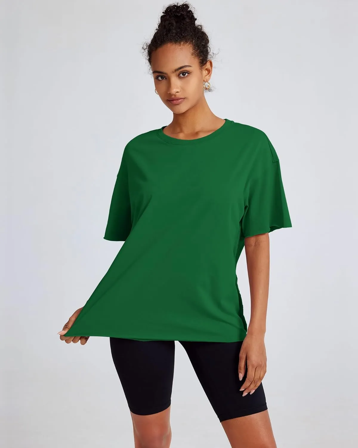 Gacaky Summer Tops Womens Solid T Shirts for Women Casual Loose Oversized Butterfly Embroidered Y2K 2025 Shirts Basic Tee