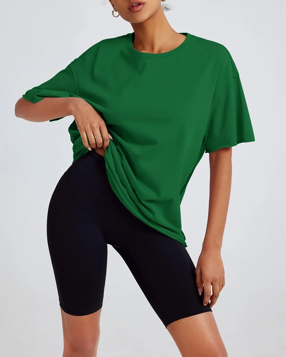 Gacaky Summer Tops Womens Solid T Shirts for Women Casual Loose Oversized Butterfly Embroidered Y2K 2025 Shirts Basic Tee