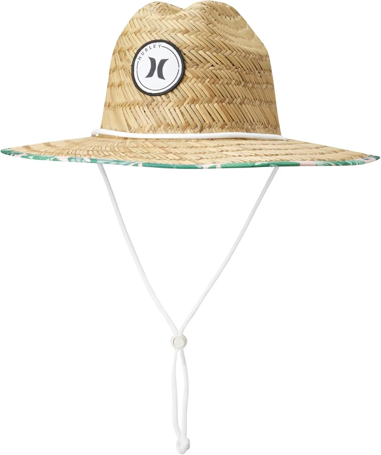 Hurley Women's Straw Hats - Real Straw Hat Medium Brim and Adjustable Chin Strap