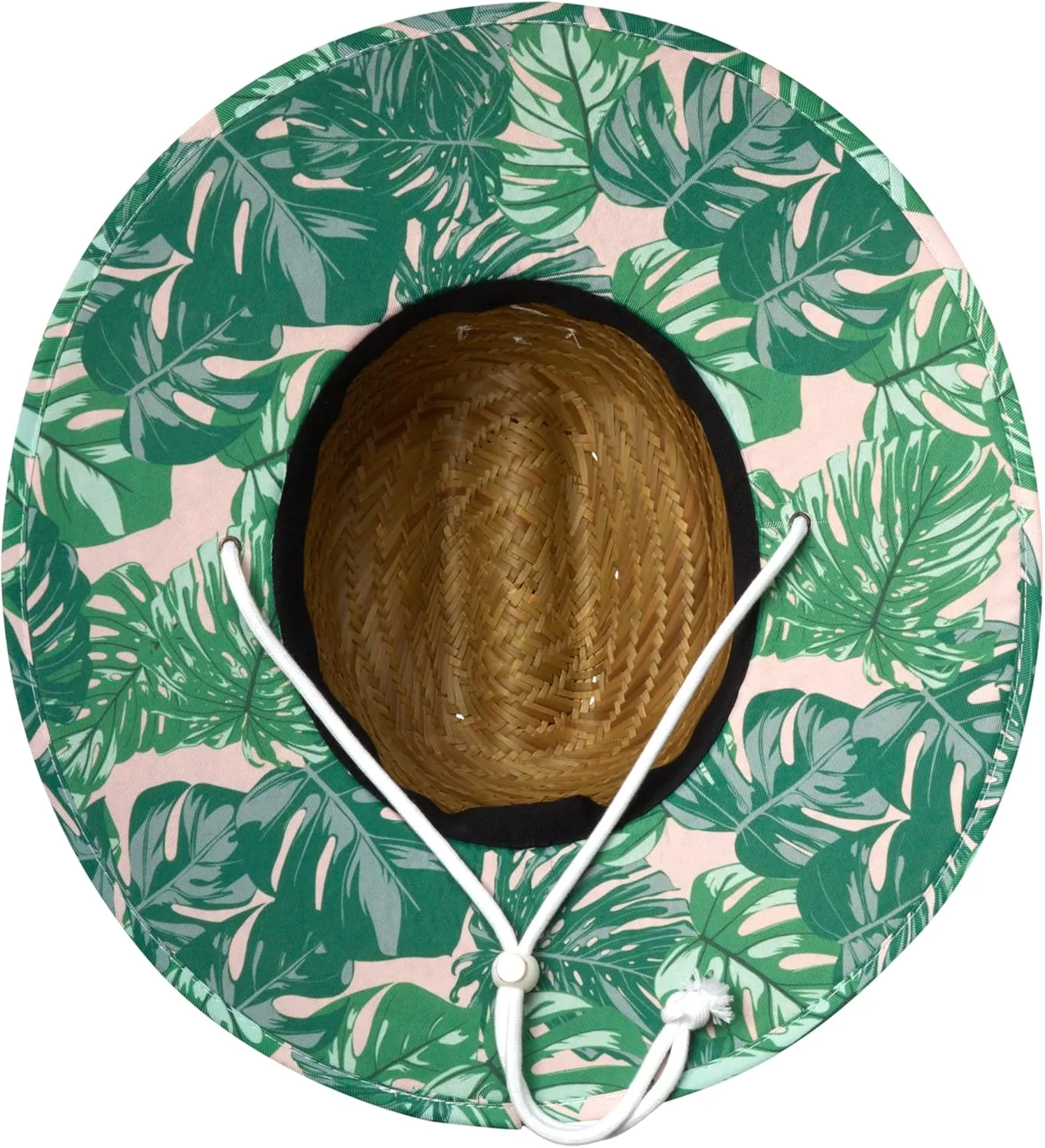 Hurley Women's Straw Hats - Real Straw Hat Medium Brim and Adjustable Chin Strap