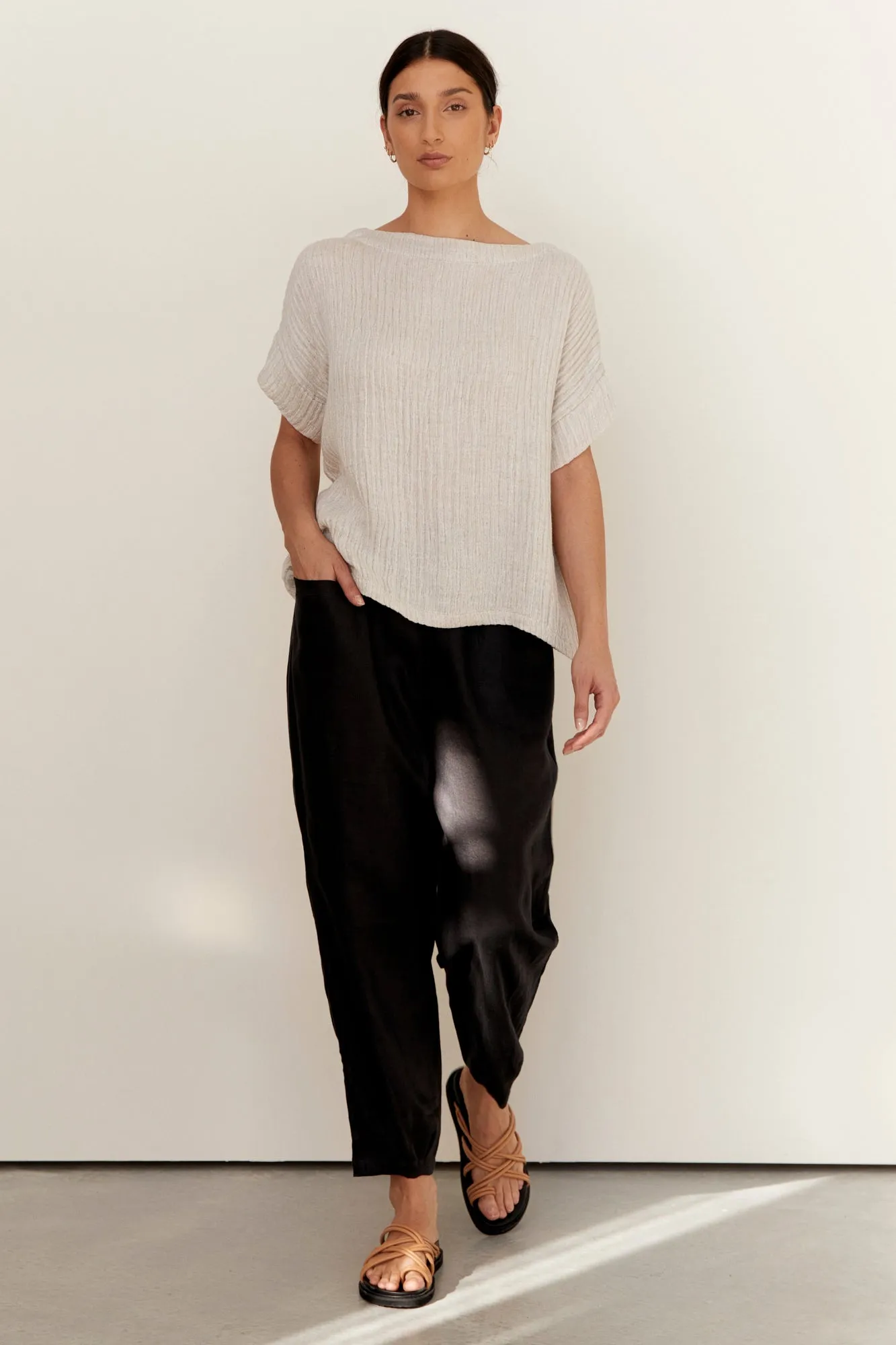 Noosa Linen Pants Black