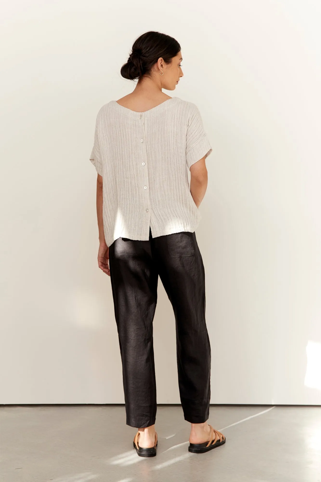 Noosa Linen Pants Black