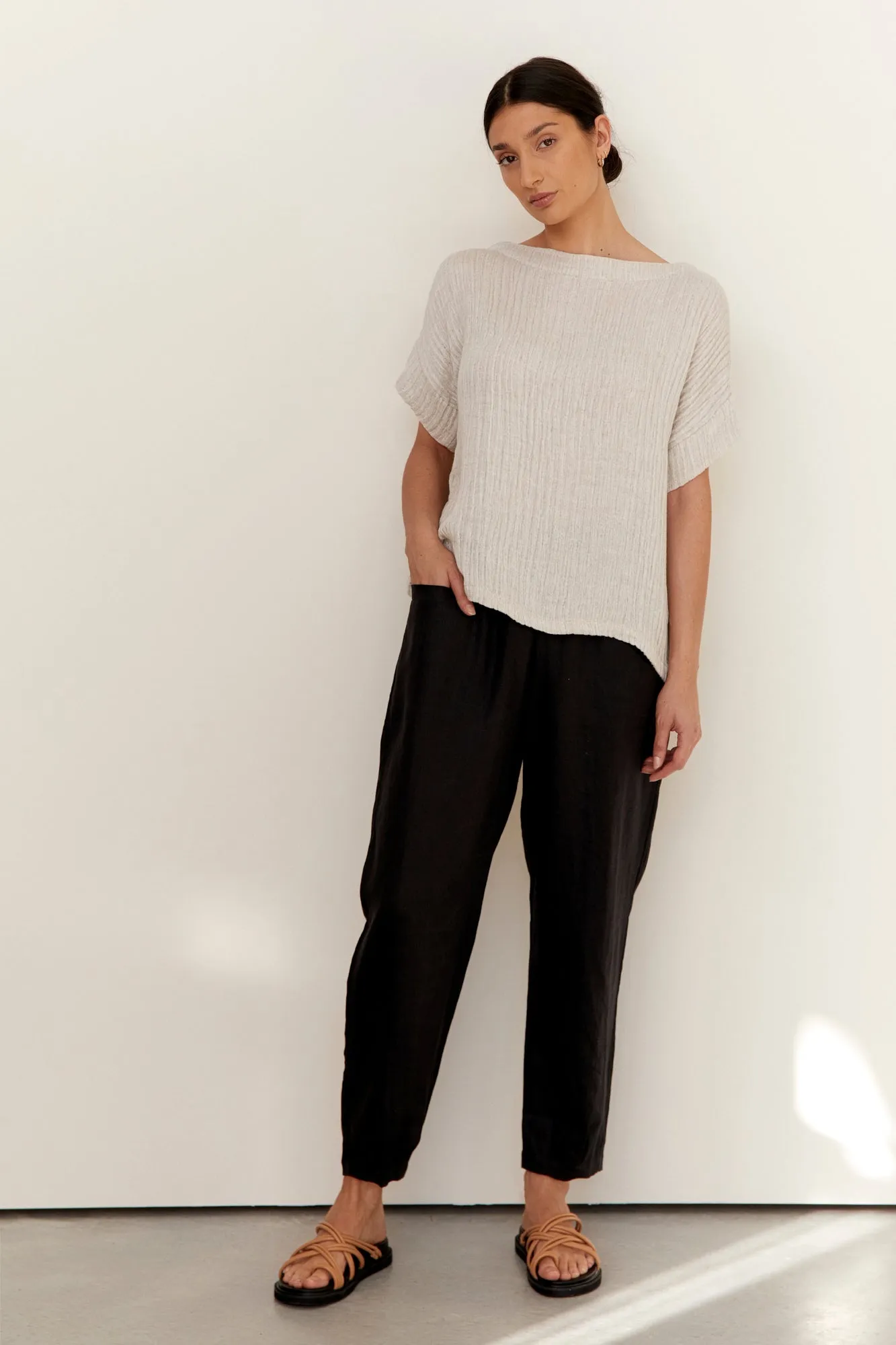 Noosa Linen Pants Black