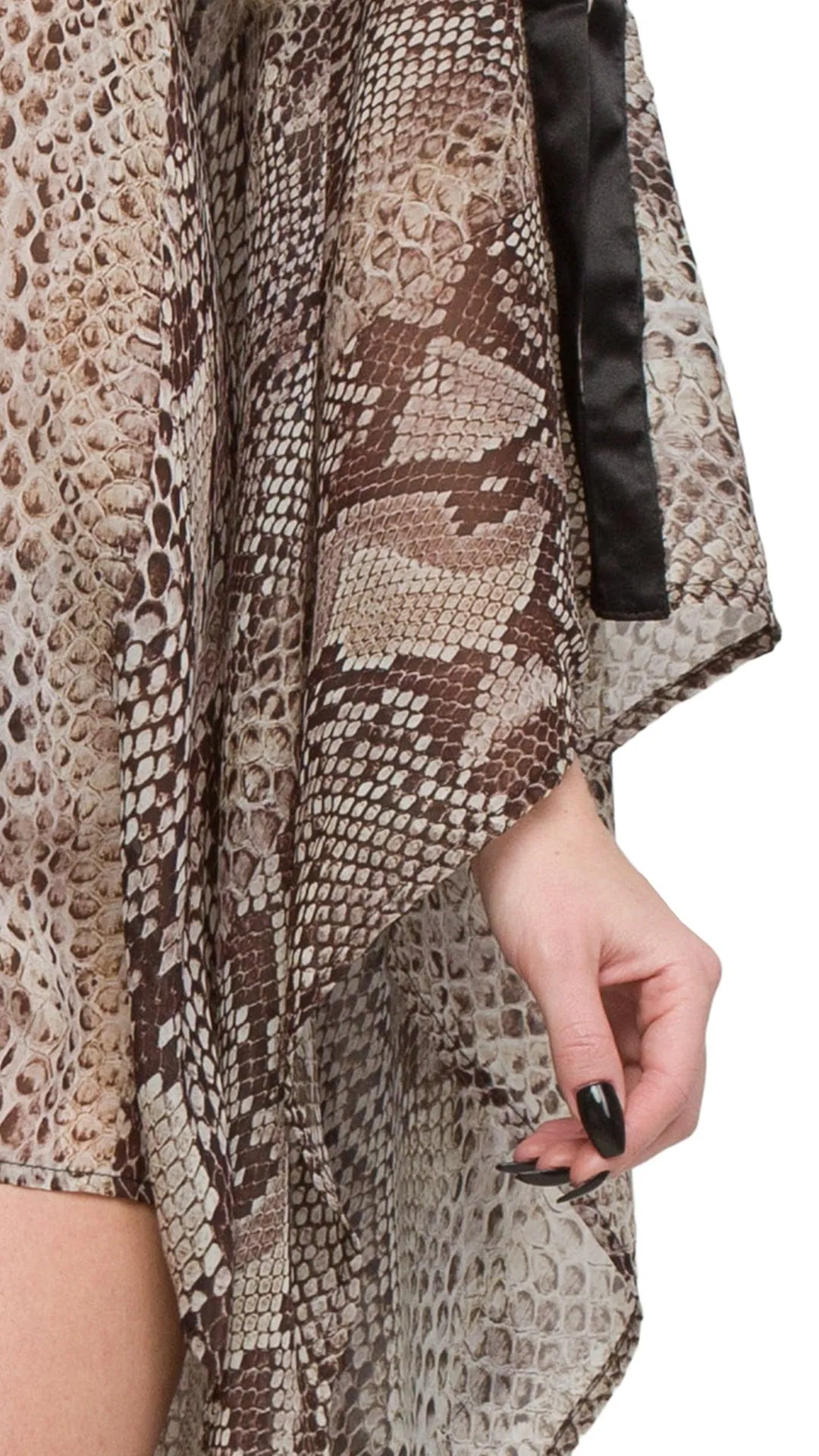 Roberto Cavalli  Phyton Short Phyton Chiffon Cover Up Top-