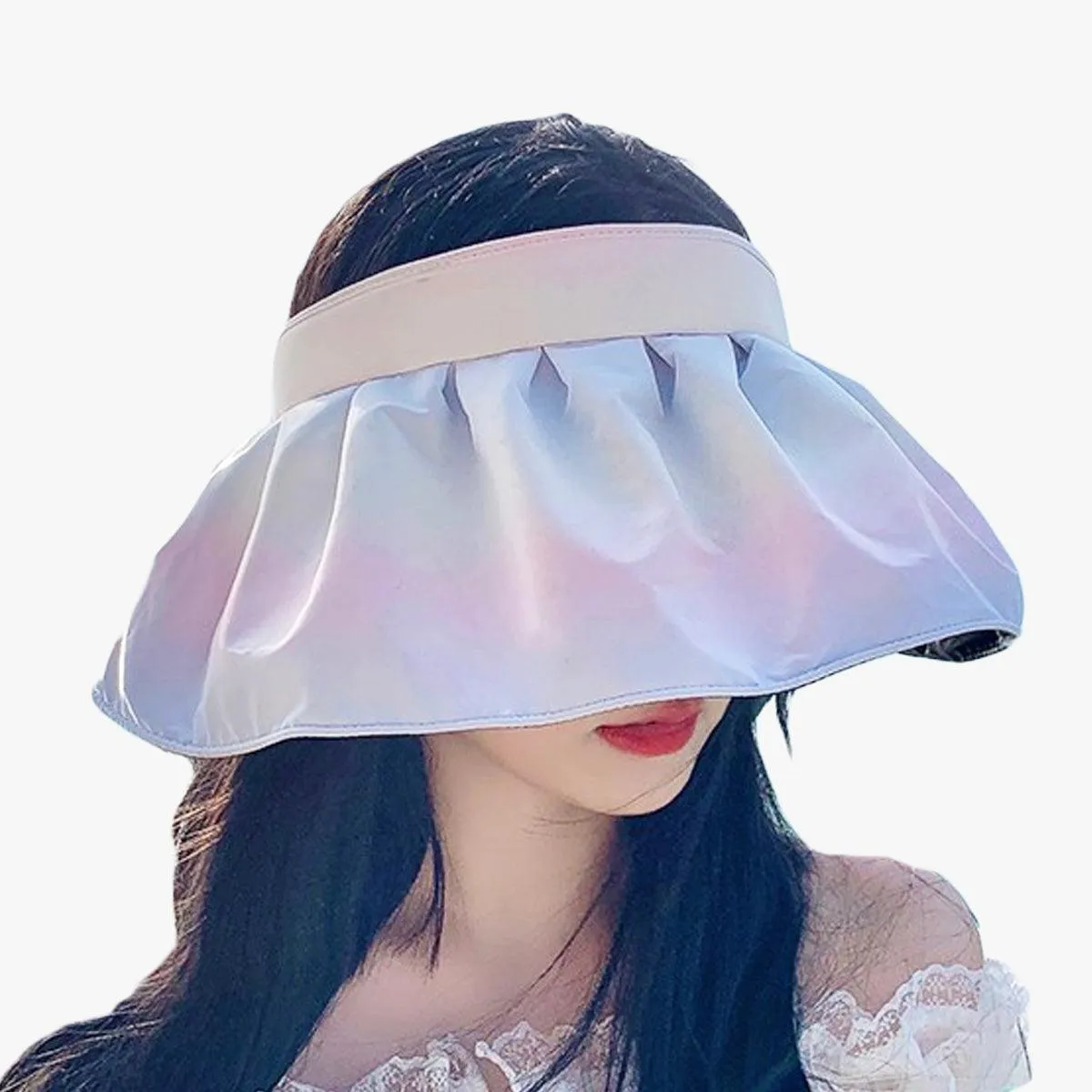 Soft Pastel Pink Gradient Sun Hat