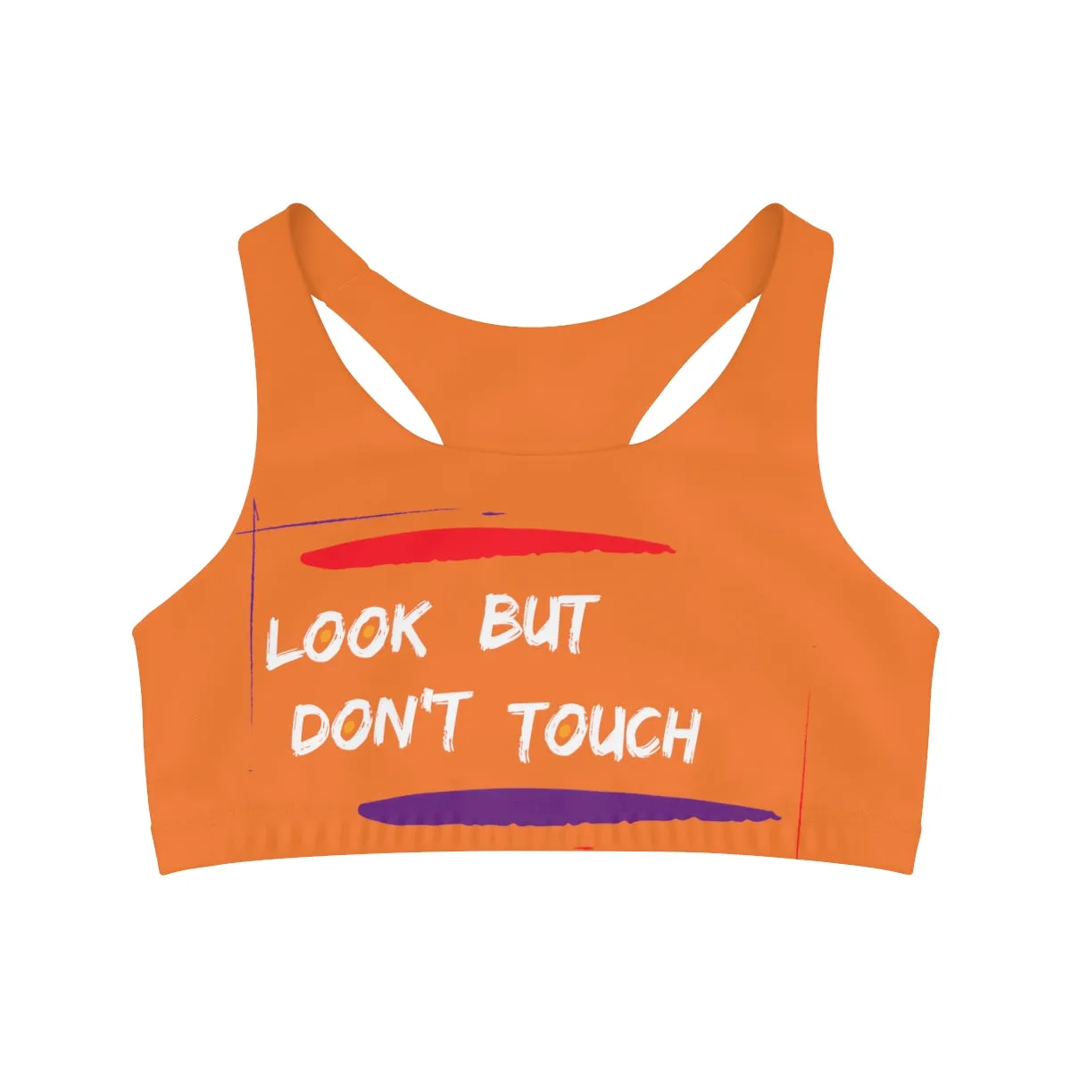 Sports Bra ( Look but don't touch ) Orange