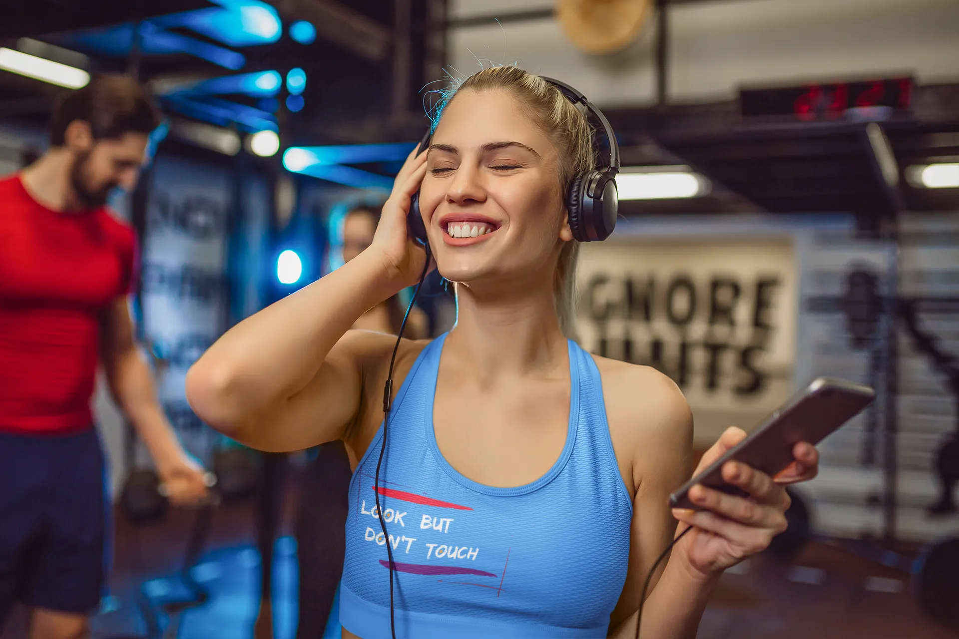 Sports Bra( Look but don't touch ) Turquoise