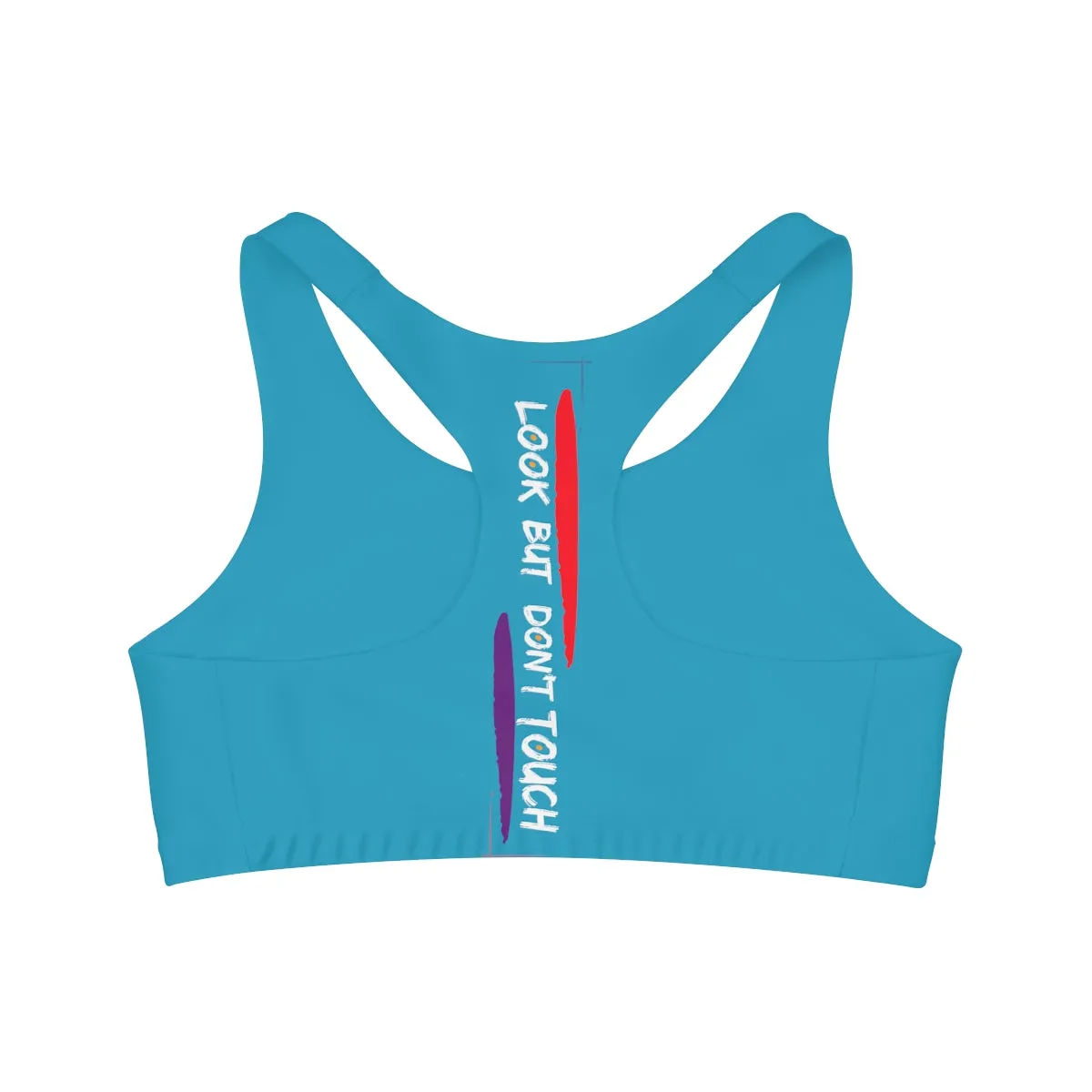 Sports Bra( Look but don't touch ) Turquoise