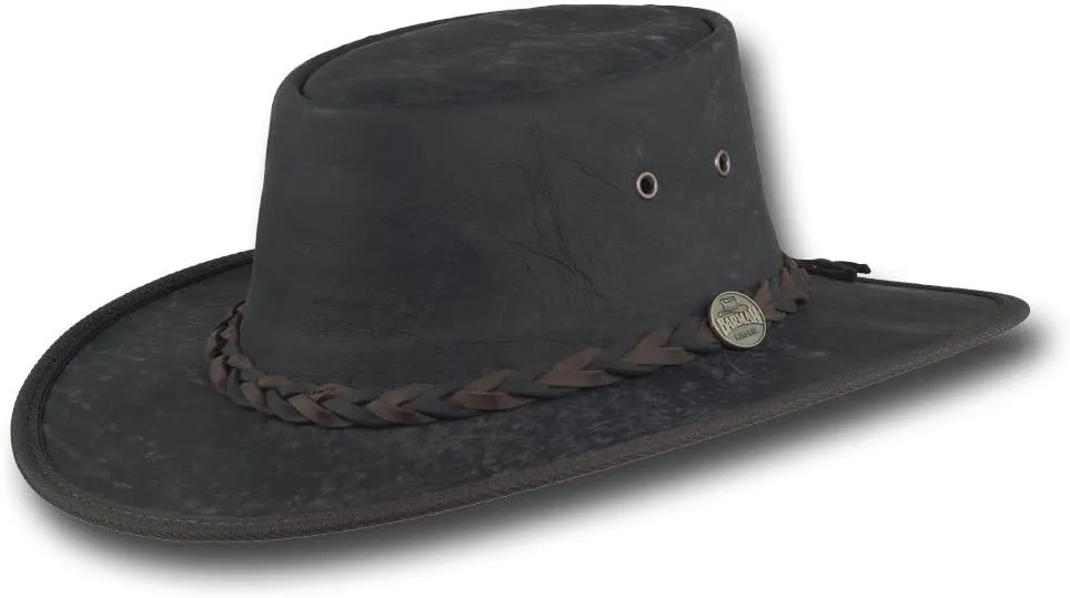 Stonewash Kangaroo Leather Hat - Item 1018