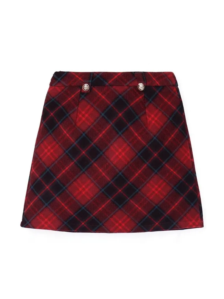 Tight Skirt Diamond Checked Dark
