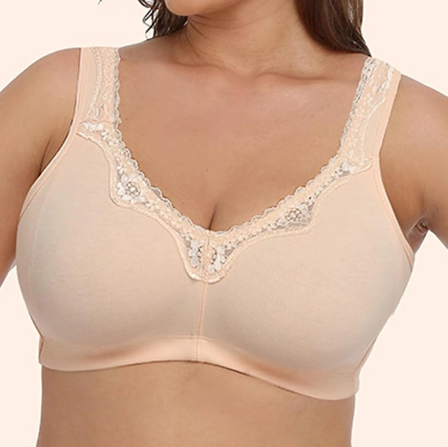 Women Oversized Wireless Sports Bra Breathable Everyday Comfort Cotton Bra No Underwear Active Yoga Sports Bras