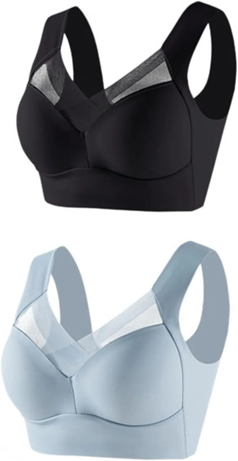 Women's Comfortable and Sexy Sports Gathering Thin Bra and Tank Top Style Underwear Girls Sports Bra for Women