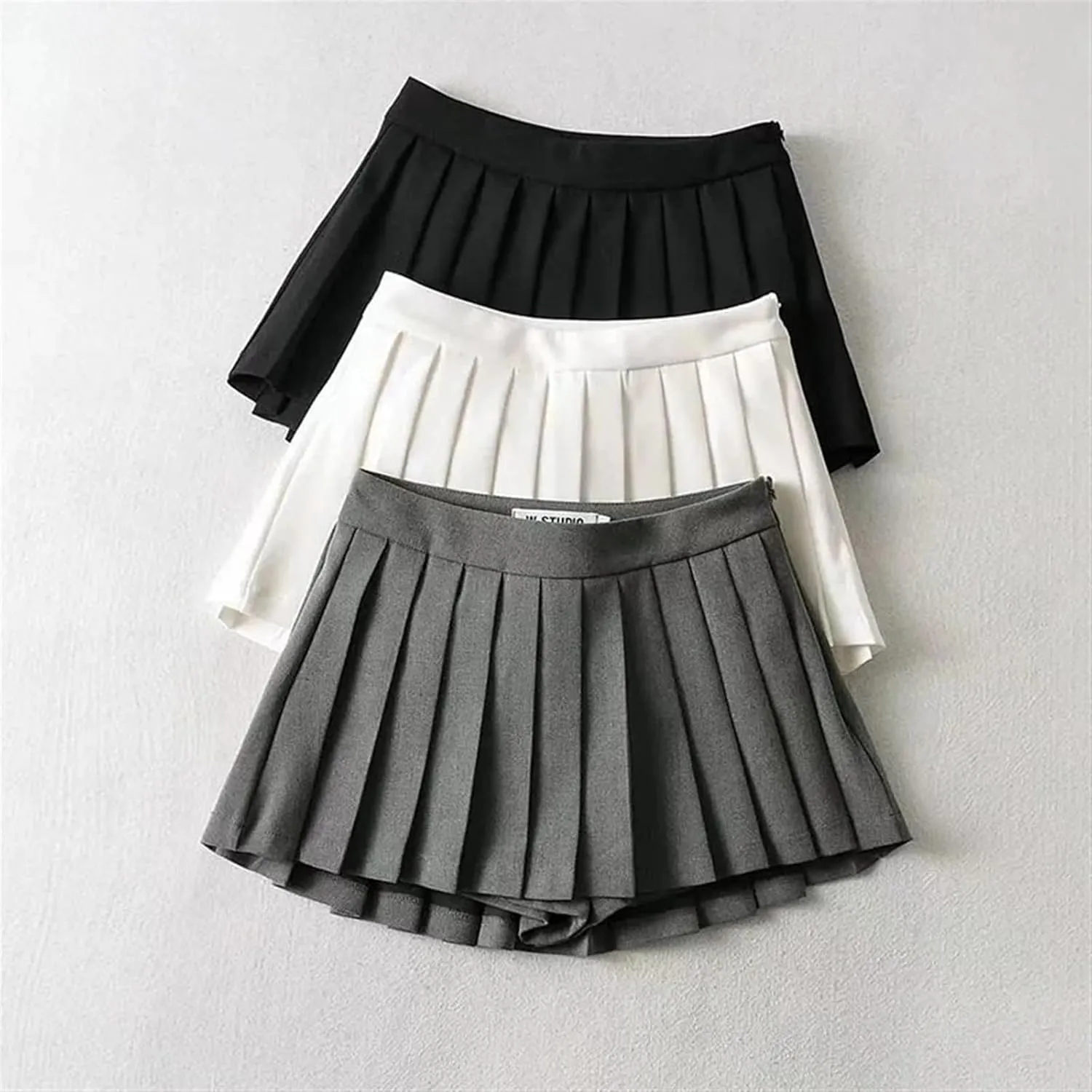 Womens Sexy Pleated Skirts High Waist Summer Vintage Mini Skirts Tennis Student White Designed Dance Skirt